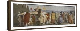 A New World (Crowd Waiting to See the Cosmos), 1791, Venice, Italy-Giandomenico Tiepolo-Framed Premium Giclee Print