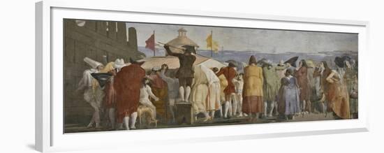 A New World (Crowd Waiting to See the Cosmos), 1791, Venice, Italy-Giandomenico Tiepolo-Framed Premium Giclee Print