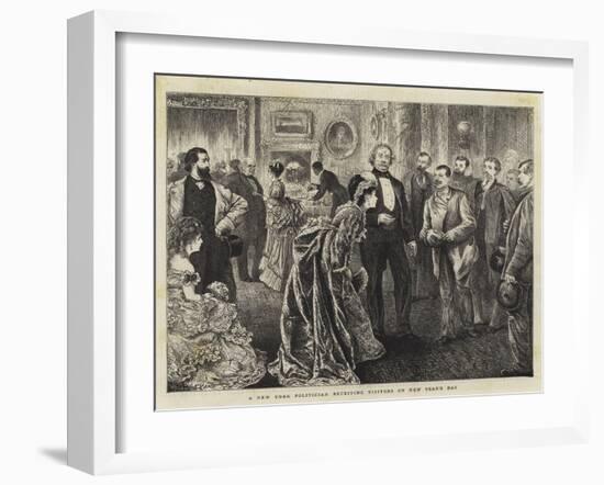 A New York Politician Receiving Visitors on New Year's Day-null-Framed Giclee Print