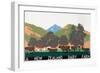 A New Zealand Dairy Farm, from the Series 'Buy New Zealand Produce'-Frank Newbould-Framed Giclee Print