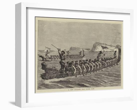 A New Zealand War Canoe Race-Godefroy Durand-Framed Giclee Print