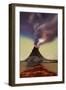 A Newly Formed Volcano Smokes with Hot Steam-null-Framed Art Print