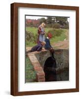 A Nibble, 1914-Edmund Blair Leighton-Framed Giclee Print