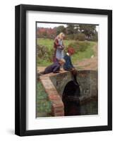 A Nibble, 1914-Edmund Blair Leighton-Framed Giclee Print