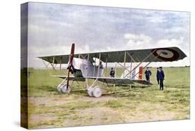 A Nieuport 10 Biplane During the Battle of the Marne East of Paris, September 1914-Jules Gervais-Courtellemont-Stretched Canvas