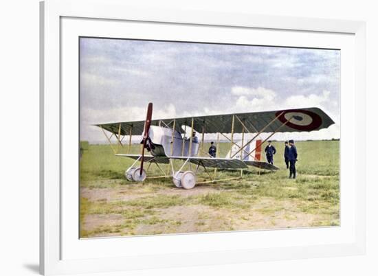 A Nieuport 10 Biplane During the Battle of the Marne East of Paris, September 1914-Jules Gervais-Courtellemont-Framed Giclee Print