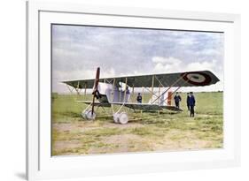 A Nieuport 10 Biplane During the Battle of the Marne East of Paris, September 1914-Jules Gervais-Courtellemont-Framed Giclee Print