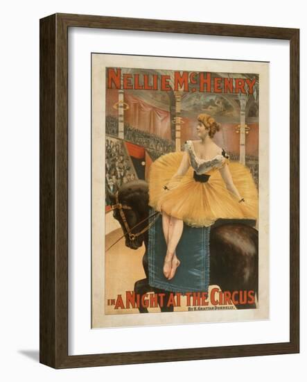 A Night at the Circus Theatrical Play Poster-Lantern Press-Framed Art Print