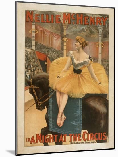 A Night at the Circus Theatrical Play Poster-Lantern Press-Mounted Art Print