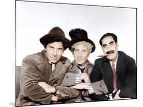 A Night at the Opera, Chico Marx, Harpo Marx, Groucho Marx, 1935-null-Mounted Photo