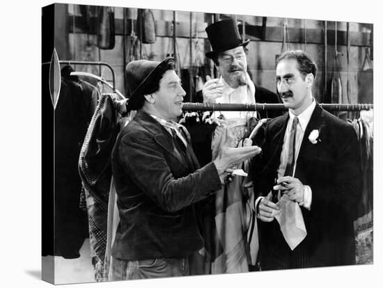 A Night At The Opera, Chico Marx, Sig Rumann, Groucho Marx, 1935, Negoitating The Contract-null-Stretched Canvas