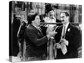 A Night At The Opera, Chico Marx, Sig Rumann, Groucho Marx, 1935, Negoitating The Contract-null-Stretched Canvas