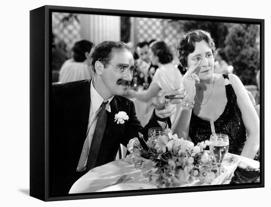 A Night At The Opera, Groucho Marx, Margaret Dumont, 1935-null-Framed Stretched Canvas