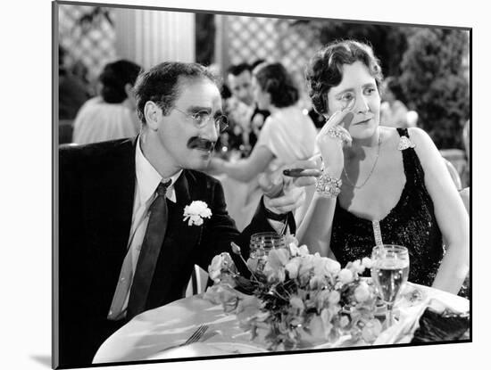 A Night At The Opera, Groucho Marx, Margaret Dumont, 1935-null-Mounted Photo