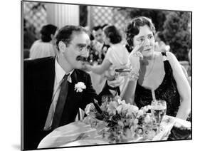 A Night At The Opera, Groucho Marx, Margaret Dumont, 1935-null-Mounted Photo