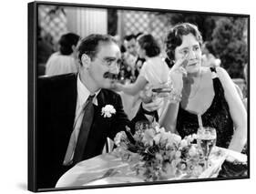 A Night At The Opera, Groucho Marx, Margaret Dumont, 1935-null-Framed Photo