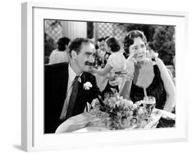 A Night At The Opera, Groucho Marx, Margaret Dumont, 1935-null-Framed Photo