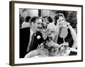 A Night At The Opera, Groucho Marx, Margaret Dumont, 1935-null-Framed Photo