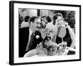 A Night At The Opera, Groucho Marx, Margaret Dumont, 1935-null-Framed Photo