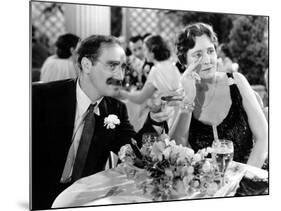 A Night At The Opera, Groucho Marx, Margaret Dumont, 1935-null-Mounted Photo