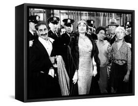 A Night at the Opera, Groucho Marx, Margaret Dumont, Chico Marx, Robert O'Connor, Harpo Marx, 1935-null-Framed Stretched Canvas