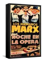 A Night At The Opera, Spanish Movie Poster, 1935-null-Framed Stretched Canvas