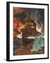 'A Night Attack. Torpedo-Boats at Work', c1918 (1919)-Charles Dixon-Framed Giclee Print
