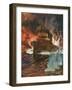 'A Night Attack. Torpedo-Boats at Work', c1918 (1919)-Charles Dixon-Framed Giclee Print