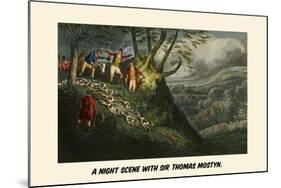 A Night Scene with Sir Thomas Mostyn-Henry Thomas Alken-Mounted Art Print