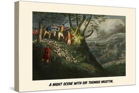 A Night Scene with Sir Thomas Mostyn-Henry Thomas Alken-Stretched Canvas