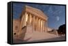 A Night Shot of the Front of the US Supreme Court in Washington, Dc.-Gary Blakeley-Framed Stretched Canvas