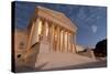 A Night Shot of the Front of the US Supreme Court in Washington, Dc.-Gary Blakeley-Stretched Canvas