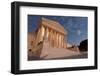 A Night Shot of the Front of the US Supreme Court in Washington, Dc.-Gary Blakeley-Framed Photographic Print