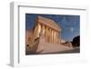 A Night Shot of the Front of the US Supreme Court in Washington, Dc.-Gary Blakeley-Framed Photographic Print