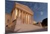 A Night Shot of the Front of the US Supreme Court in Washington, Dc.-Gary Blakeley-Mounted Photographic Print