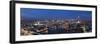 A night-time panoramic view of London and River Thames from top of Southbank Tower, London, England-Alex Treadway-Framed Photographic Print