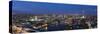 A night-time panoramic view of London and River Thames from top of Southbank Tower, London, England-Alex Treadway-Stretched Canvas