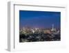 A Night-Time View of London and River Thames from Top of Centre Point Tower across to Shard-Alex Treadway-Framed Photographic Print