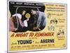 A Night to Remember, Loretta Young, Brian Aherne, 1942-null-Mounted Poster