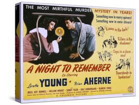 A Night to Remember, Loretta Young, Brian Aherne, 1942-null-Stretched Canvas