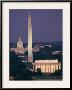 A Night View of the Lincoln Memorial, Washington Monument, and Capitol Building-Richard Nowitz-Framed Photographic Print