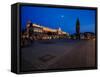 A Night View of the Market Square in Krakow, Poland-Bartkowski-Framed Stretched Canvas