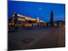 A Night View of the Market Square in Krakow, Poland-Bartkowski-Mounted Photographic Print