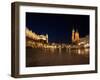 A Night View of the Market Square in Krakow, Poland-Bartkowski-Framed Photographic Print