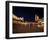 A Night View of the Market Square in Krakow, Poland-Bartkowski-Framed Photographic Print