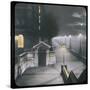 A Night View of Victoria Embankment-null-Stretched Canvas