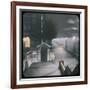 A Night View of Victoria Embankment-null-Framed Photographic Print