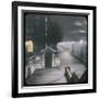 A Night View of Victoria Embankment-null-Framed Photographic Print