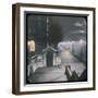 A Night View of Victoria Embankment-null-Framed Photographic Print