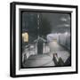 A Night View of Victoria Embankment-null-Framed Photographic Print